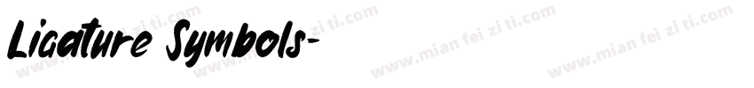 Ligature Symbols字体转换